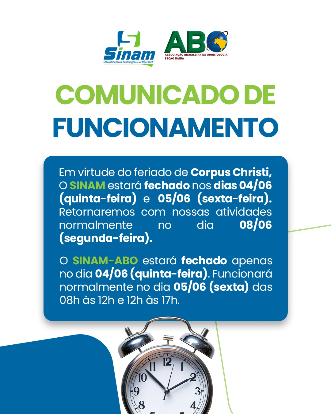 Comunicado de Funcionamento 